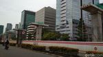 Penampakan Terkini Proyek LRT Jabodebek di Kuningan