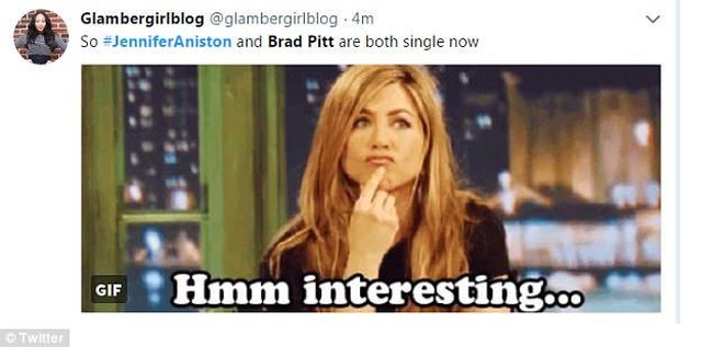 Jennifer Aniston mengumumkan perpisahannya dari sang suami, Justin Theroux, tak lama setelah Hari Valentine. September 2016, mantan suaminya, Brad Pitt, cerai dari Angelina Jolie. Netizen pun memprediksikan keduanya kembali lewat meme. Ini salah satunya Foto: Twitter