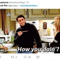 Begini ekspresi wajah Brad Pitt saat ini, mirip Joey Friends kalau lagi menggoda. Foto: Twitter