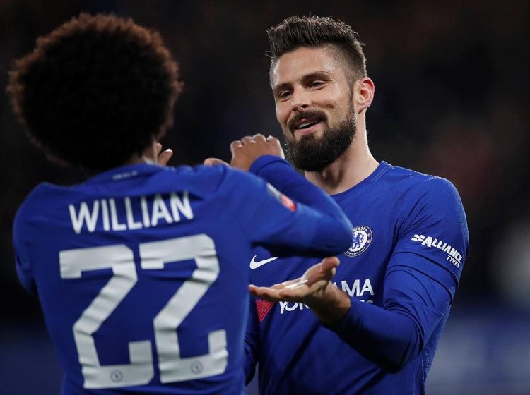 Foto: Willian-Giroud Cemerlang, Chelsea ke Delapan Besar Piala FA