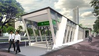 Stasiun bawah tanah pertama yang terletak di ujung jalan Sudirman ini memiliki nuansa warna didominasi coklat dan abu-abu. Desain stasiun ini ramah dan menyatu dengan area di sekitarnya. Dok.MRT Stasiun bawah tanah pertama yang terletak di ujung jalan Sudirman ini memiliki nuansa warna didominasi coklat dan abu-abu. Desain stasiun ini ramah dan menyatu dengan area di sekitarnya. Dok.MRT