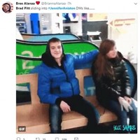 Brad Pitt mulai melancarkan aksi pendekatannya ke Jennifer. Setidaknya begitu menurut netizen yang satu ini. Foto: Twitter