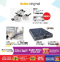 cicilan mega bank ringan Index Hanya Living di 3 Hoki Hari! Mall Diskon