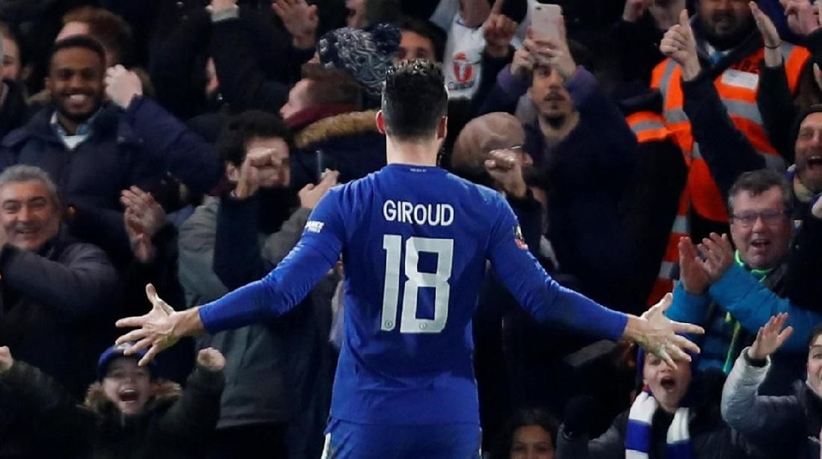 Olivier Giroud baru bikin satu gol di Chelsea (Paul Childs/Action Images via Reuters)