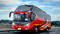 Bus yang diekspor ke negara Bangladesh itu adalah model Legacy Sky SR-2 XHD Prime dengan sasis yang direncanakan dari Scania. Foto: Laksana