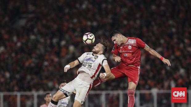 Ilija Spasojevic belum mampu cetak gol di dua laga Liga 1 2018.