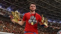 Marko Simic berhasil memberikan kemenangan untuk Persija Jakarta berkat 2 golnya ke gawang Bali United di Final Presiden 2018 kemarin. (Foto: instagram/MarkoSimic_77)