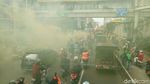 Ini Suasana di Jalan Sudirman saat Konvoi Jakmania Melintas
