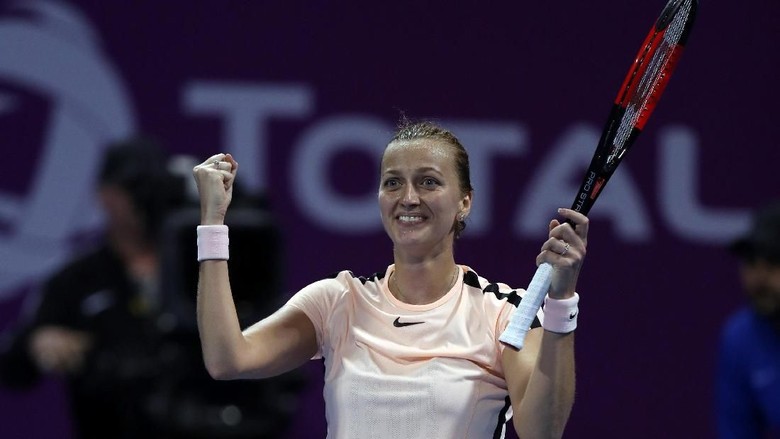 Kalahkan Wozniacki, Kvitova Hadapi Muguruza di Final Kalahkan Wozniacki, Kvitova Hadapi Muguruza di Final