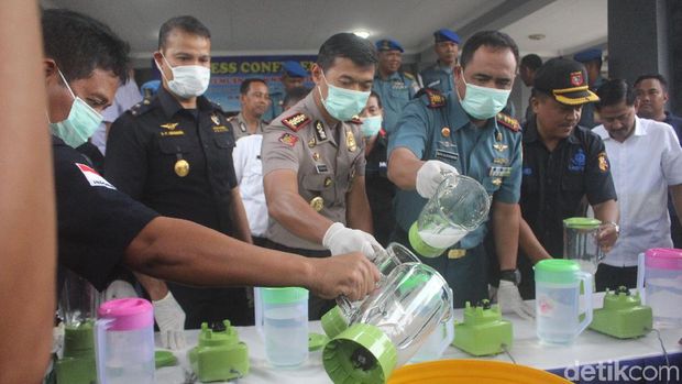 Pemusnahan barang bukti sabu/