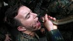 Potret Latihan Ekstrem Militer AS-Thailand Taklukkan Ular Kobra
