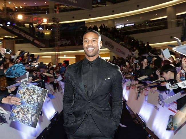 Diperankan Michael B Jordan, Erik Killmonger disebut-sebut sebagai best villain. Karakter musuh yang paling mencuri perhatian di Marvel Cinematic Universe, selain Loki dalam Thor dan Vulture di Spider-man Homecoming. Foto: Getty Images