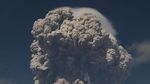 Penampakan Erupsi 5 Km Gunung Sinabung