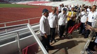 Basuki menyebut biaya perbaikan kerusakan sejumlah fasilitas di GBK sekitar Rp 150 juta. Biaya perbaikannya menurut pelaksanannya nggak lebih dari Rp 150-an juta. Taman ini ada 4,8 hektar, 80%, ujar Basuki