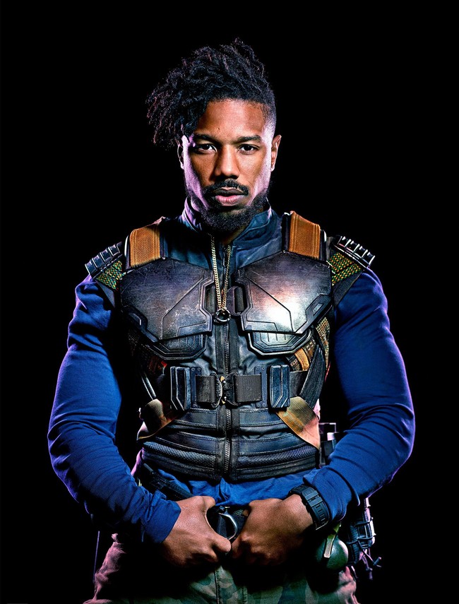 Michael B Jordan memerankan Erik Killmonger, villain utama di film Black Panther adaptasi komik Marvel. Foto: istimewa