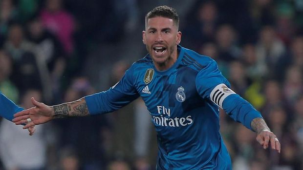 Sergio Ramos tidak akan bermain melawan Juventus di leg kedua perempat final karena akumulasi kartu kuning.