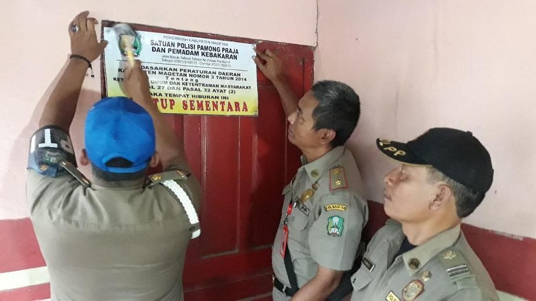 15 Kafe dan Panti Pijat Liar di Magetan Disegel