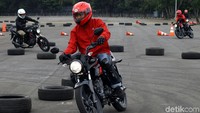 Test ride Honda CB150 Verza berlangsung di JIExpo, Kemayoran, Jakarta, Selasa (20/2/2018).