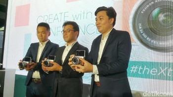 Sementara itu, menurut General Manager Electronic Imaging Division Fujifilm Indonesia Johanes J. Rampi, penjualan mirrorless di Indonesia mengalami peningkatan. Sayang, ia tidak menyebutkan berapa persen peningkatan. Foto: Muhammad Alif Goenawan/detikINET