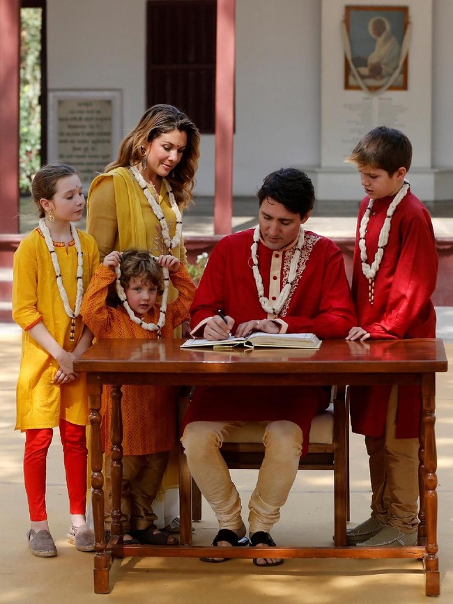 Potret Justin Trudeau dan keluarga yang family goals banget! Foto: Reuters