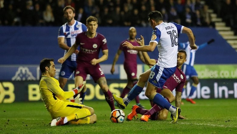 Wigan saat mengalahkan Manchester City (Carl Recine/Action Images via Reuters) Wigan saat mengalahkan Manchester City (Carl Recine/Action Images via Reuters)