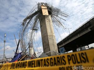 Kepala Tiang Tol Becakayu Ambruk, Basuki Langsung Pulang Kandang