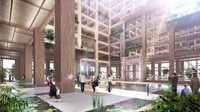 Mereka mengatakan komposisi bangunan bertingkat 70 itu terdiri dari 10% baja, dikombinasikan dengan sekitar 180.000 meter kubik kayu. Di gedung pencakar langit itu nantinya akan terdapat sekitar 8.000 hunian, serta pepohonan dan tanaman di setiap balkonnya. (Foto: Dok. Sumitomo Forestry Co)