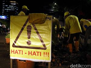 Hati-hati! Ada Sejumlah Perbaikan Jalan di Jakarta Malam Ini