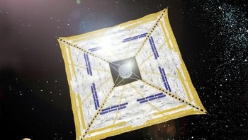 5. Japan Aerospace Exploration Agency (JAXA) sukses menerapkan teknologi solar sail, sebuah pendorong yang memanfaatkan radiasi dari Matahari, dalam misi penjelajahan antar planet untuk pertama kali dalam sejarah, melalui pesawat antariksa mereka yaitu IKAROS. (Foto: Internet)