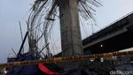 Digaris Polisi, Ini Penampakan Tiang Girder Proyek Becakayu yang Ambruk
