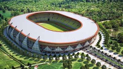 Stadion Megah Papua Ini Dibangun Di Antara Bukit