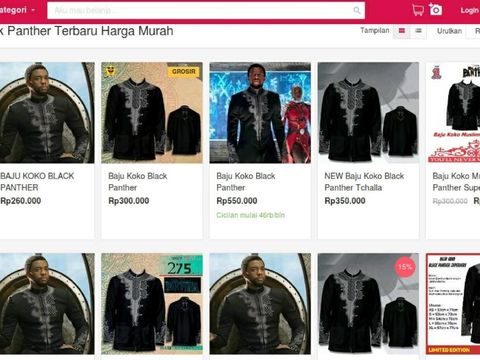  Baju  Koko  Ala Black  Panther  Jadi Tren di Online Shop Ini 