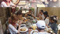 Disela-sela waktu lenggangnya, Selvi menghabiskan waktu dengan pergi makan bersama orang-orang terdekatnya. Foto: Instagram selvikitty