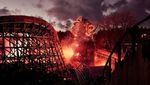 Foto: Dahsyat! Roller Coaster Pakai Efek Terbakar