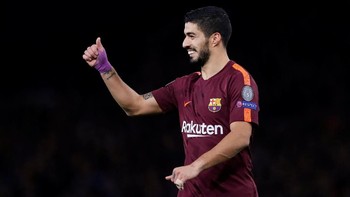 9. Luis Suarez - Barcelona - 26,6 juta follower. Foto: Matthew Childs/Action Images via Reuters