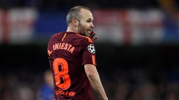 13. Andres Iniesta - Barcelona - 21,3 juta follower. Foto: Matthew Childs/Action Images via Reuters