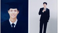 Park Bo Gum baru saja menyelesaikan kuliahnya di Universitas Myongji. Dan kini, foto-foto kelulusannya beredar di internet. Foto: dok. Twitter