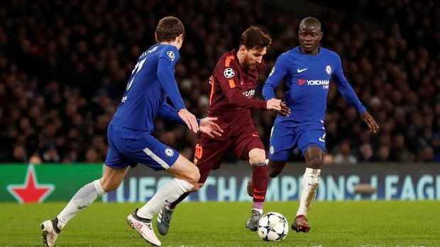 Chelsea mencetak lebih banyak peluang dibanding Barcelona dalam leg pertama perdelapan final Liga Champions 2017/2018.