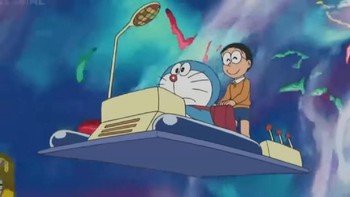 Doraemon juga memiliki mesin waktu versinya sendiri, yang tersimpan di dalam laci meja belajar milik Nobita. (Foto: YouTube)