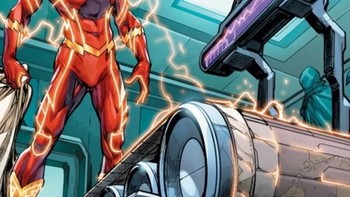 The Flash memanfaatkan kecepatannya yang luar biasa untuk menjelajahi waktu menggunakan Cosmic Treadmill. (Foto: newsarama.com)