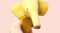 Wah, potongan pisang ini berbentuk seekor gajah. Foto: Istimewa
