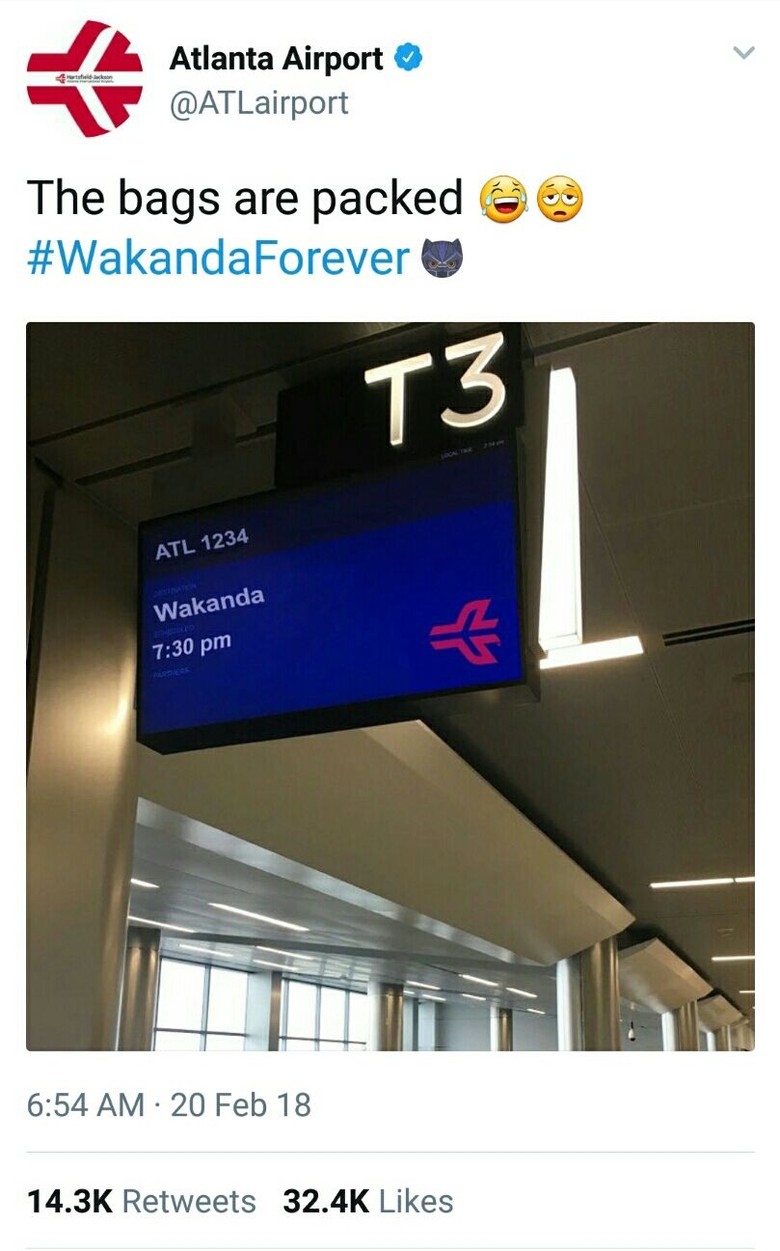 Wakanda Forever Reaksi Kocak Soal Jadwal Ke Wakanda Di Bandara Atlanta