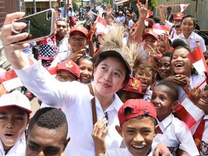 Menteri Puan Evaluasi Penanganan KLB Campak di Asmat
