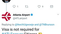 Seorang netizen bertanya apakah butuh visa untuk terbang ke Wakanda. Ternyata, menurut Bandara Atlanta, tidak perlu.