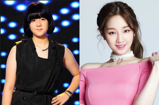 Park Boram. Penyanyi berusia 23 tahun ini memulai debutnya dari program Superstar K2. Awalnya ia memiliki berat badan 77 kg ketika muncul di program tersebut. Boram mengubah pola makannya serta banyak olahraga hingga akhirnya ia berhasil menurunkan 30 kg. Foto: dok. Koreaboo