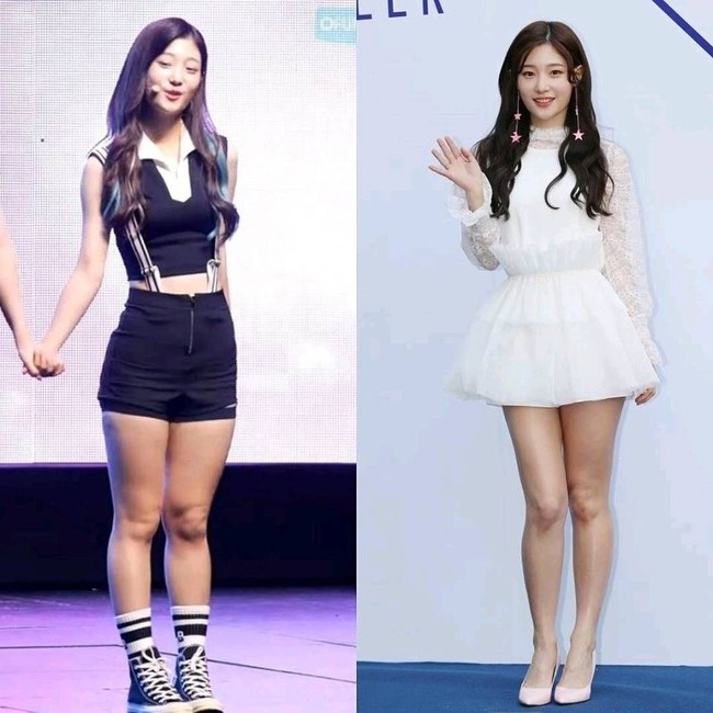 Wanita bernama lengkap Jung Chae-Yeon ini memiliki berat badan 64 kg ketika di bangku sekolah. Sebelum memulai debutnya di grup DIA, Chaeyeon mulai menurunkan berat badan dengan olahraga ekstra serta menari. Ia juga mengaku hanya mengonsumsi tahu, susu kacang dan tomat ceri sehingga beratnya turun sebanyak 16 kg. Foto: dok. Koreaboo