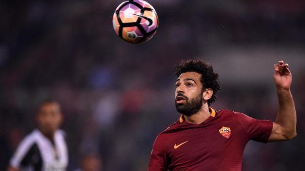 Mohamed Salah saat masih memperkuat AS Roma. (