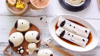 Snoopy Dim Sum ini cocok dijadikan menu sarapan di akhir minggu. Bentuk dan tampilannya benar-benar kreatif, ya? Foto: Instagram/liittlemissbento