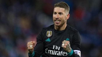 11. Sergio Ramos - Real Madrid - 21,8 juta follower. Foto: Denis Doyle/Getty Images