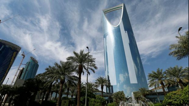 Kingdom Centre Tower di Riyadh, Arab Saudi